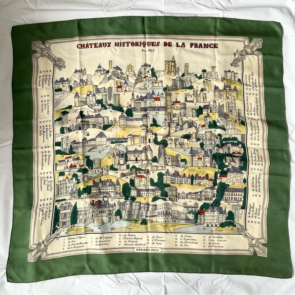 Vintage Hermès silk twill carré géant